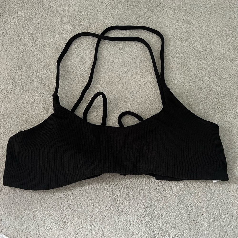 SHEIN / Size M / Rib Criss Cross Back Bikini Swim Suit Top